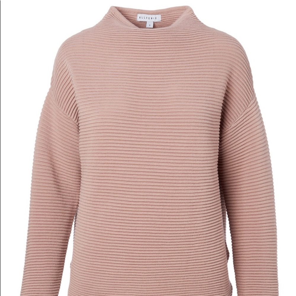 Anthropologie All Fenix Top Sweater Tessa Funnel Neck Sweatshirt Size Large $140